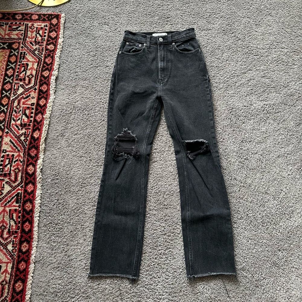 Abercrombie Ultra High Rise Ankle Straight Jeans